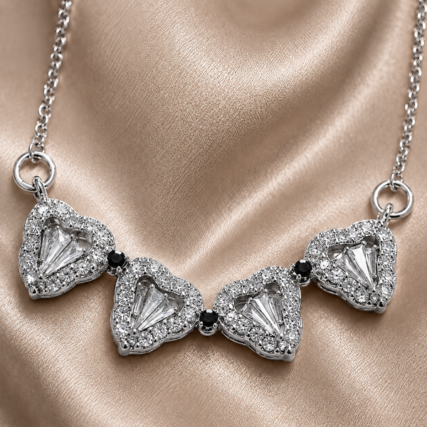 Vervit Magnetic Heart Necklace for Daily Wear – Silver Finish, Single Piece