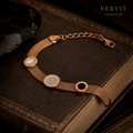 Vervit Rose Gold Minimal Disc Bracelet for Women – Anti-Tarnish 316L Stainless Steel