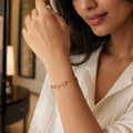 Vervit Gold Pink Vine Bracelet for Women – 18K Gold-Plated Anti-Tarnish Stainless Steel
