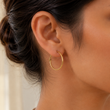 Vervit Gold Classic Hoop Earrings for Women – 18K Gold-Plated 316L Stainless Steel
