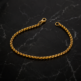 Vervit Gold Box Link Chain Bracelet for Men – 18K Gold Plated 316L Stainless Steel