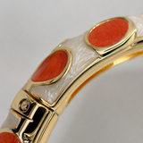 Vervit Gold Enamel Bangle for Women – 18K Gold-Plated PVD Finish, Anti-Tarnish 316L Stainless Steel