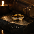 Vervit Crystal Band Ring for Daily Wear – Gold Finish, Single Piece