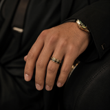 Vervit Men’s Greek Pattern Ring for Daily Wear – Gold Finish, Single Piece