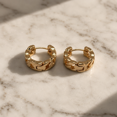 Gold Chain Hoop Earrings for Modern Occasion Styling | VERVIT