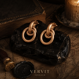 Rose Gold Interlock Hoop Earrings