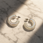 Pearlescent Chunky Hoop Earrings for Brunch & Travel | VERVIT