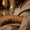 VERVIT Gold Plated Cutwork Bangle Set for Women