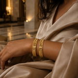 VERVIT Gold Plated Cutwork Bangle Set for Women