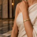 Vervit Paisley Aura Gold-Tone Bangle Set of 2