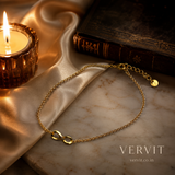 Vervit Infinity Anklet for Daily Wear – Gold Finish, Single Piece