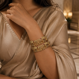 Vervit Rajsi Heritage Gold-Tone Bangle Set of 2