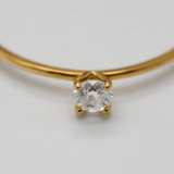 Vervit Gold Solitaire Minimal Ring for Women – 18K Gold Plated 316L Stainless Steel