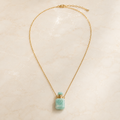 Aqua Bottle Charm Pendant Necklace