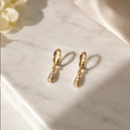 Gold Teardrop Huggie Earrings