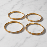 VERVIT Gold Plated Textured Bangle Set for Women