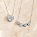 Vervit Magnetic Heart Necklace for Daily Wear – Silver Finish, Single Piece