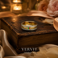 Vervit Crystal Band Ring for Daily Wear – Gold Finish, Single Piece