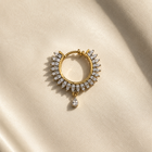 Golden Crystal Hoop Nose Ring