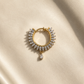 Golden Crystal Hoop Nose Ring