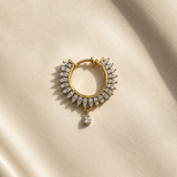 Golden Crystal Hoop Nose Ring