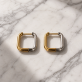 Vervit Duo Luxe Two-Tone Square Hoop Earrings