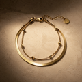 Vervit Layered Anklet for Daily Wear – Gold Finish, Single Piece