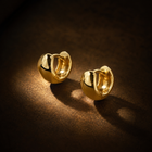 Vervit Gold-Tone Huggie Hoop Earrings for Women – Minimal Design, Pair of 2