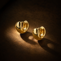 Vervit Gold-Tone Huggie Hoop Earrings for Women – Minimal Design, Pair of 2