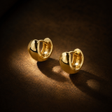Vervit Gold-Tone Huggie Hoop Earrings for Women – Minimal Design, Pair of 2