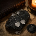 Silver Heart Drop Earrings