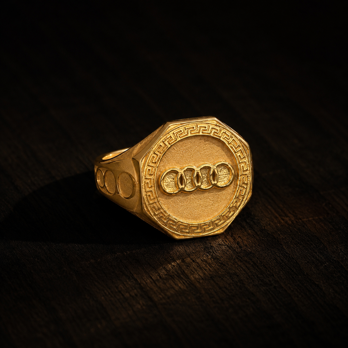 Men’s Gold-Toned Octagon Signet Ring