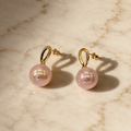 Pink Pearl Drop Earrings