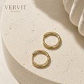 Vervit Gold Classic Hoop Earrings for Women – 18K Gold-Plated 316L Stainless Steel