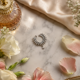 Silver Crystal Hoop Nose Ring