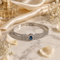 Silver Sapphire Stone Bracelet