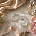 Pearlescent Chunky Hoop Earrings for Brunch & Travel | VERVIT