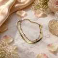 Vervit Layered Anklet for Daily Wear – Gold Finish, Single Piece