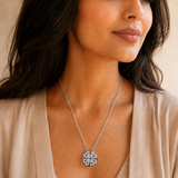 Vervit Magnetic Heart Necklace for Daily Wear – Silver Finish, Single Piece