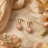 Pink Pearl Drop Earrings