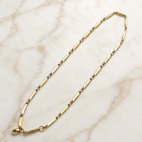 Vervit Men’s Link Chain Necklace for Daily Wear – Gold Finish, Single Piece