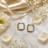 Vervit Duo Luxe Two-Tone Square Hoop Earrings