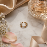 Golden Crystal Hoop Nose Ring