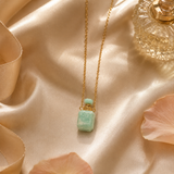 Aqua Bottle Charm Pendant Necklace
