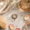 Golden Crystal Hoop Nose Ring