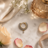 Golden Crystal Hoop Nose Ring
