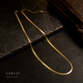 Vervit Men’s Snake Chain Necklace for Daily Wear – Gold Finish, Single Piece