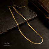 Vervit Men’s Snake Chain Necklace for Daily Wear – Gold Finish, Single Piece