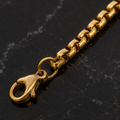 Vervit Gold Box Link Chain Bracelet for Men – 18K Gold Plated 316L Stainless Steel