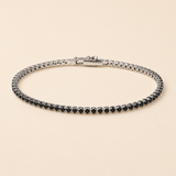 Vervit Silver Tennis Bracelet for Women – Anti-Tarnish 316L Stainless Steel with Polished Silver Finish